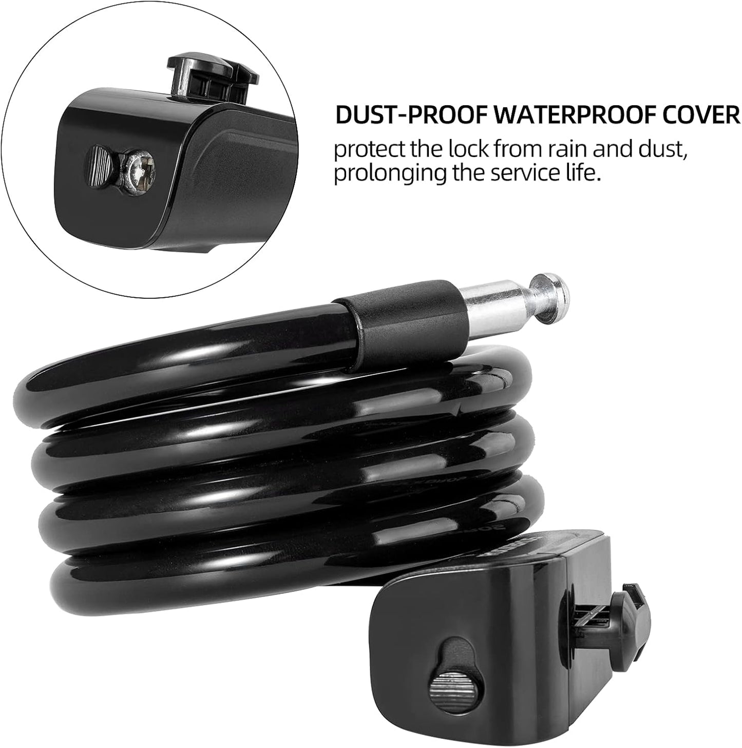 ROCKBROS 3ft Bike Cable Lock - Secure, Lightweight with Mounting Bracket