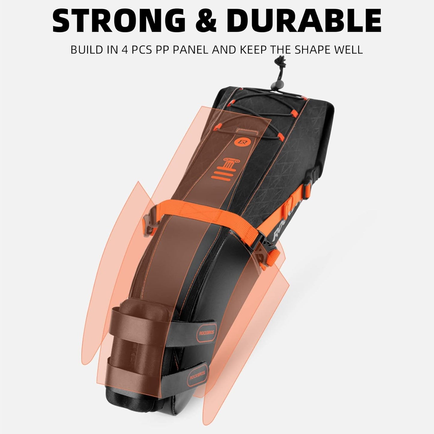 ROCKBROS 10L Waterproof Bike Saddle Bag Large Capacity Easy Install