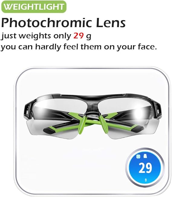 ROCKBROS Photochromic Cycling Sunglasses UV Protection Adaptive Lens