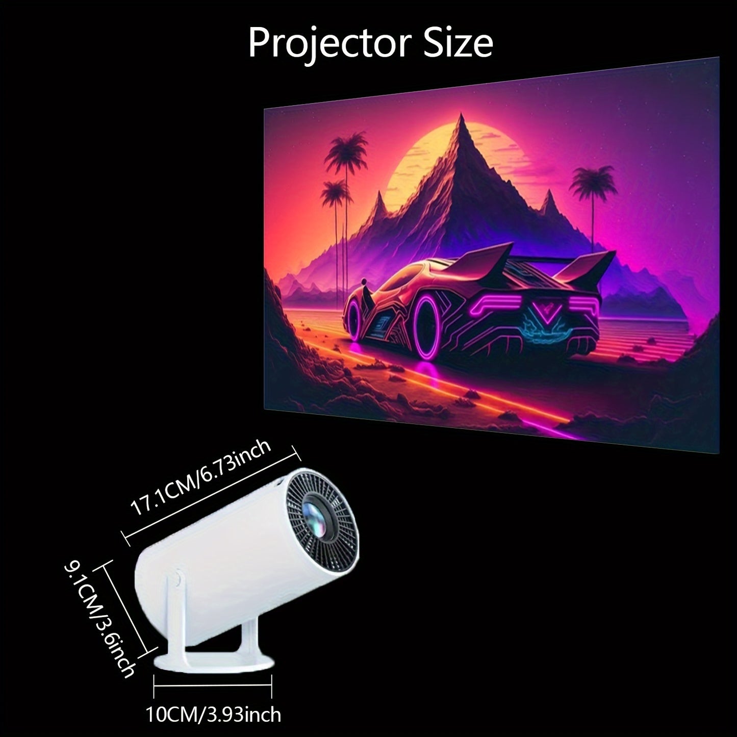 3000 Lumen 1080P Full HD LCD Projector - Portable Home Theater with 180° Adjustable, 4K Compatible, US Plug, Remote Control, Outdoor Movie Projector for TV Stick, HDMI, USB, and More - Premium  from Lizard Vigilante - Just $59.99! Shop now at Lizard Vigilante