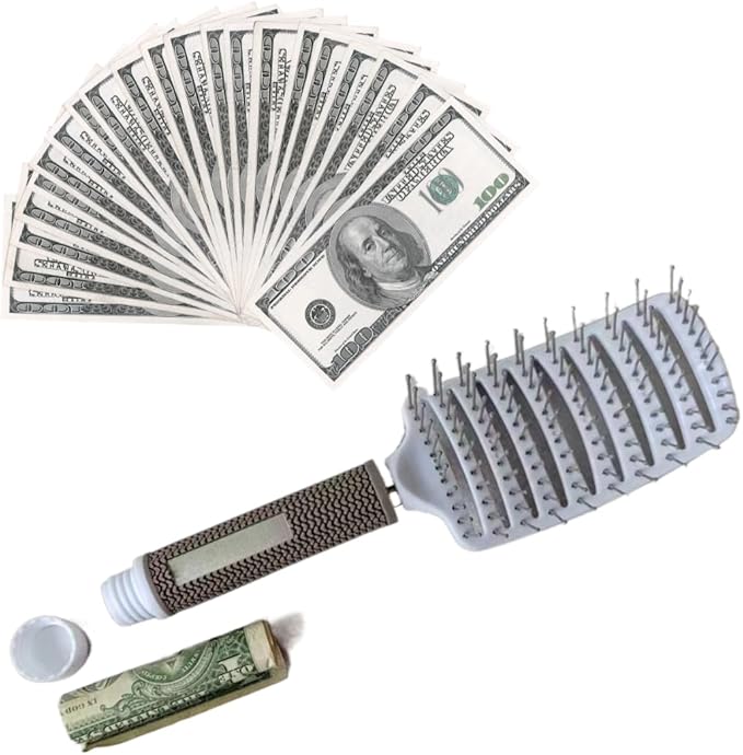 Hair Brush Diversion Safe - Discreet Stash Spot for Hiding Money & Valuables