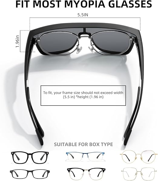 ROCKBROS Polarized Fit Over Glasses UV400 Sunglasses Wrap Around for Men Women