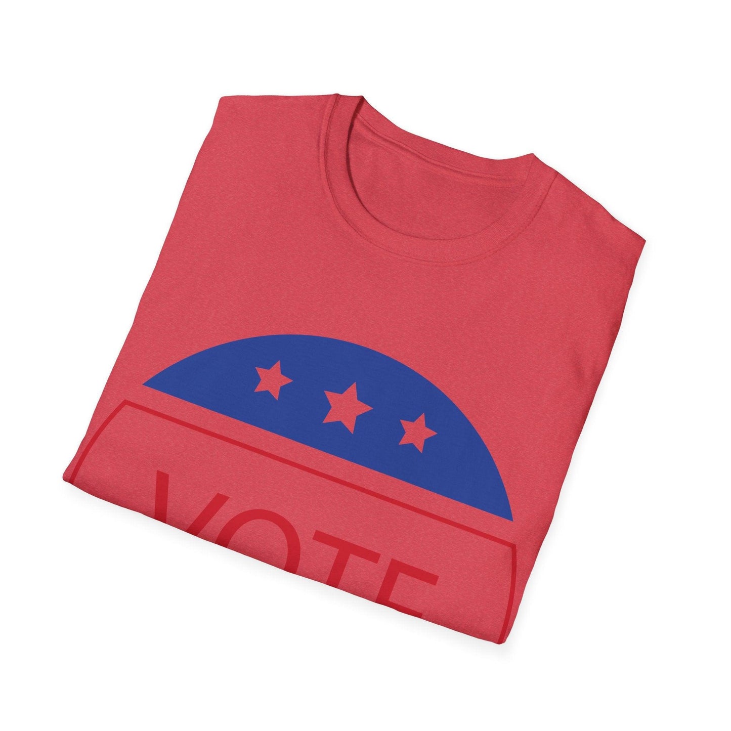 VOTE Red White And Blue Graphic Unisex Softstyle T-Shirt - Lizard Vigilante