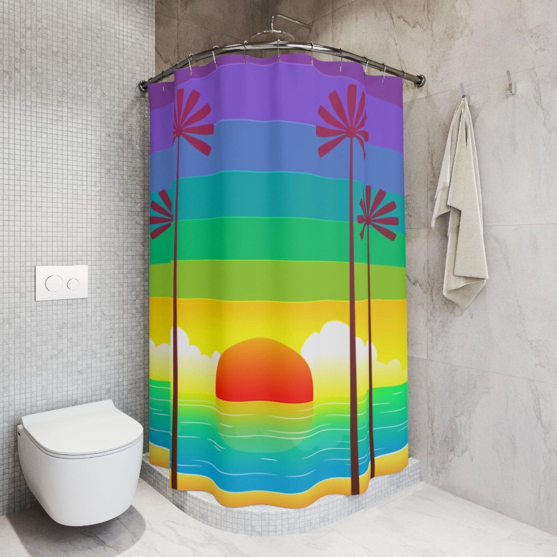 Horisun Polyester Shower Curtain - Lizard Vigilante