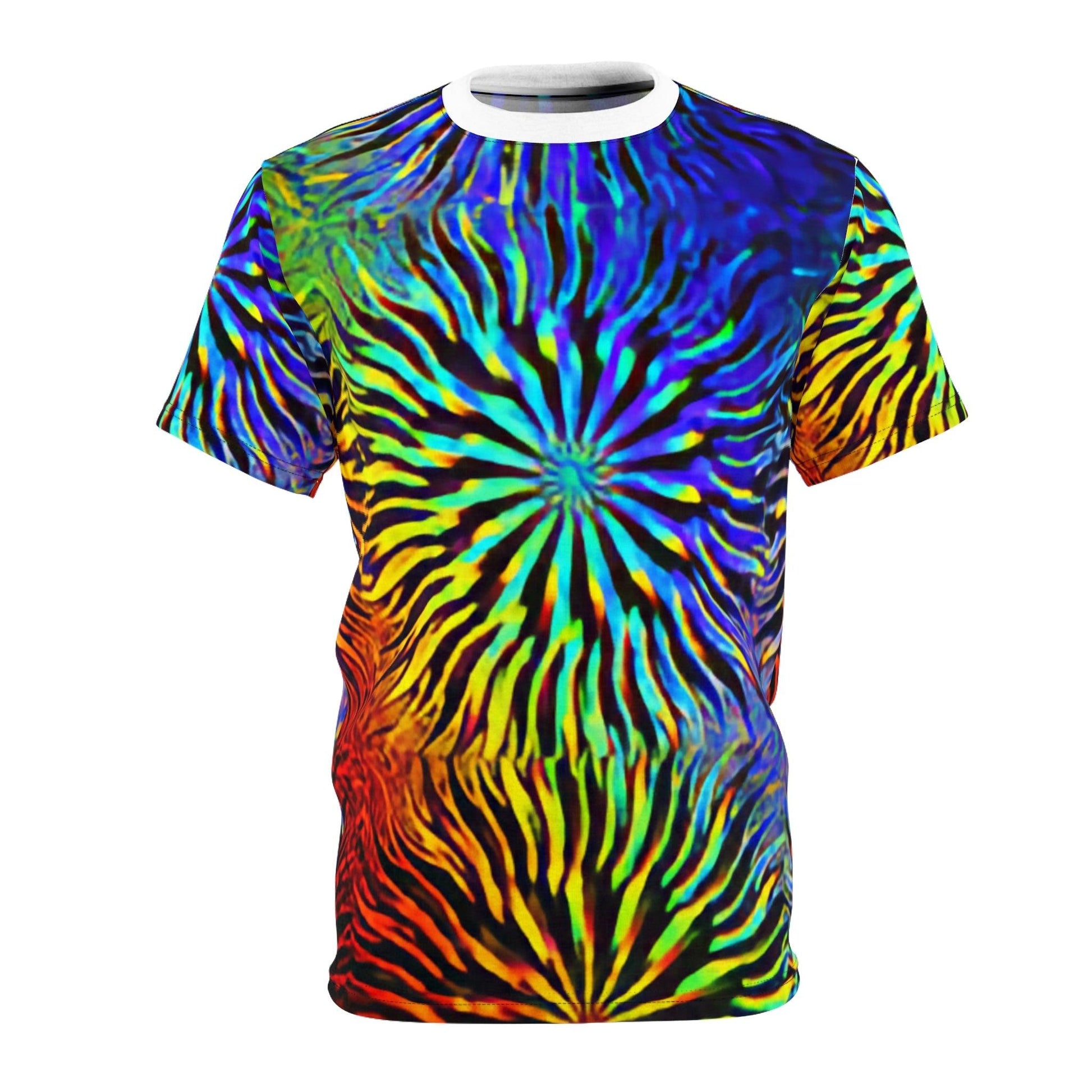 Tie Dyed White Collar Unisex Tee - Lizard Vigilante