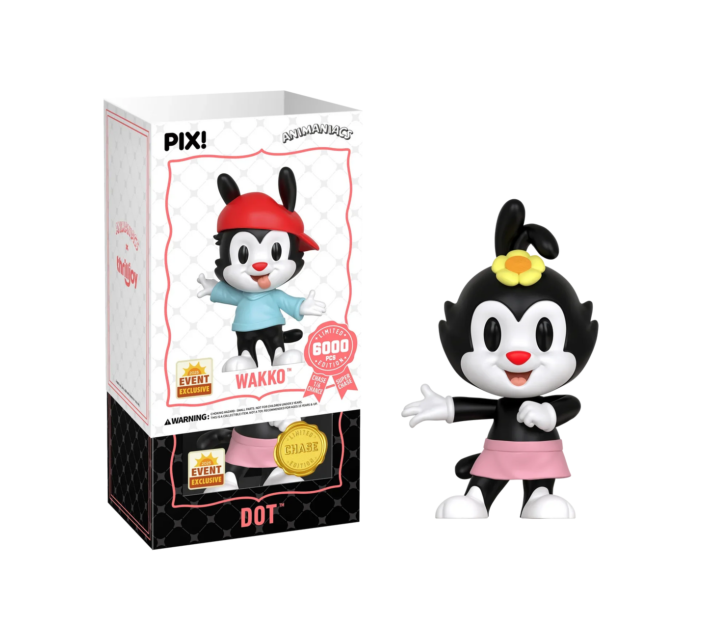 [Thrilljoy] [EXCLUSIVE] Animaniacs - Wakko LE6000 PIX Vinyl Figure (1 in 6 Chance at Chase)