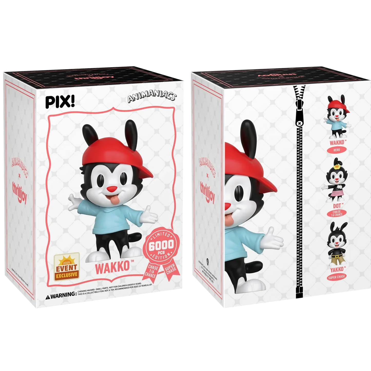 [Thrilljoy] [EXCLUSIVE] Animaniacs - Wakko LE6000 PIX Vinyl Figure (1 in 6 Chance at Chase)