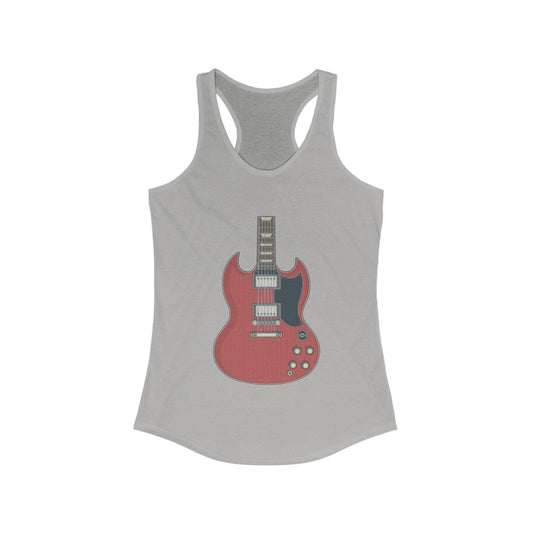 Iconic Red SG Women's Ideal Racerback Tank - Lizard Vigilante