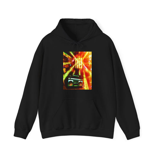 Prison BoomBox Light Burst Unisex Heavy Blend™ Hooded Sweatshirt - Lizard Vigilante