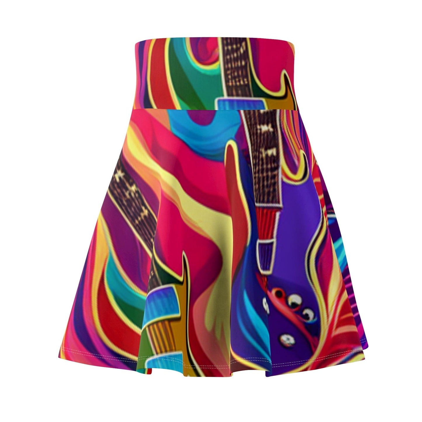 Psychedelic Things Women's Skater Skirt - Lizard Vigilante