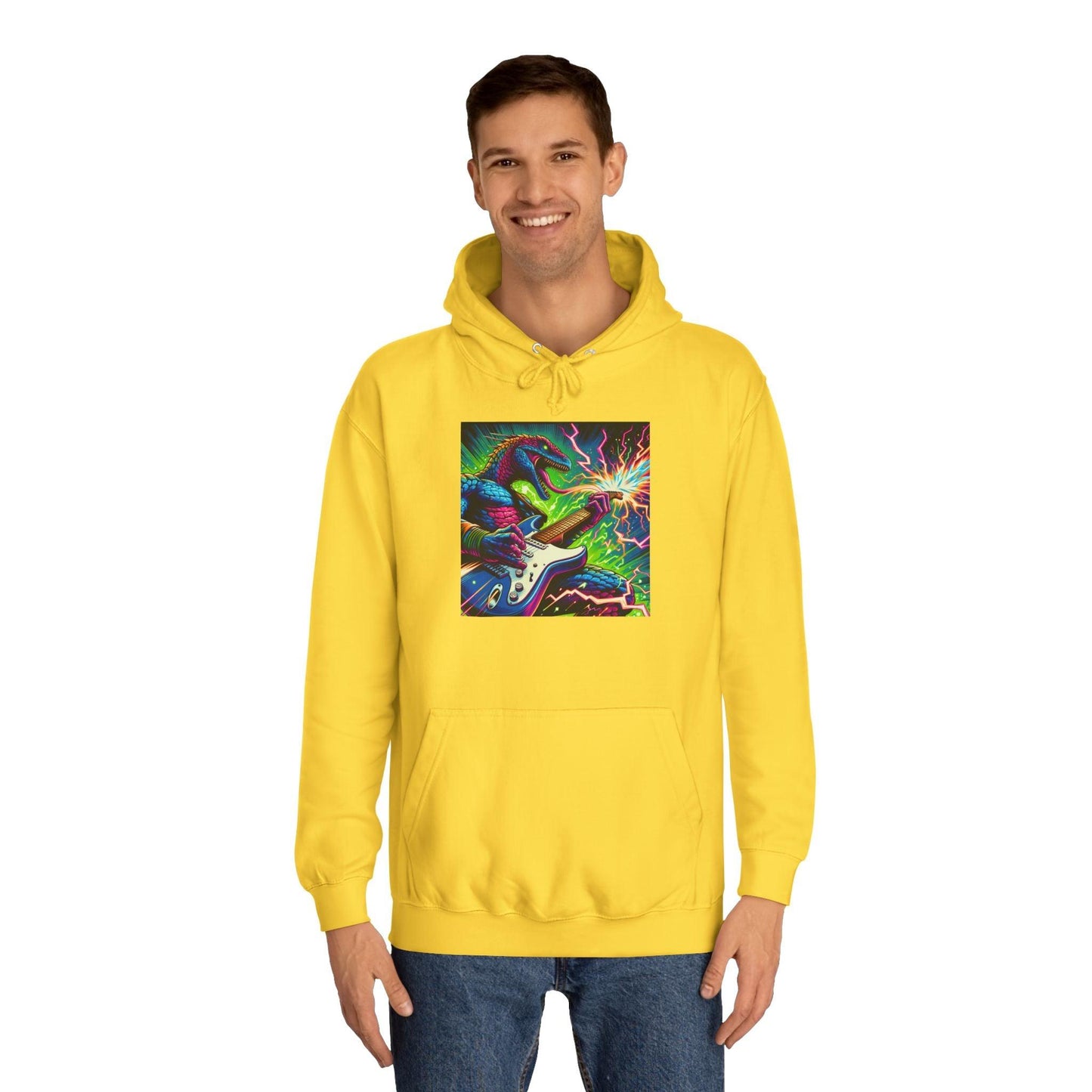 Lizard RockStar Unisex College Hoodie - Premium Hoodie from Printify - Just $54.16! Shop now at Lizard Vigilante