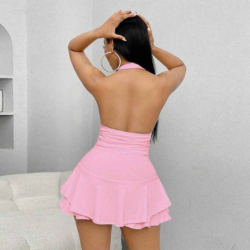 Egyptian & European Sexy Dress: With Neck Skirt