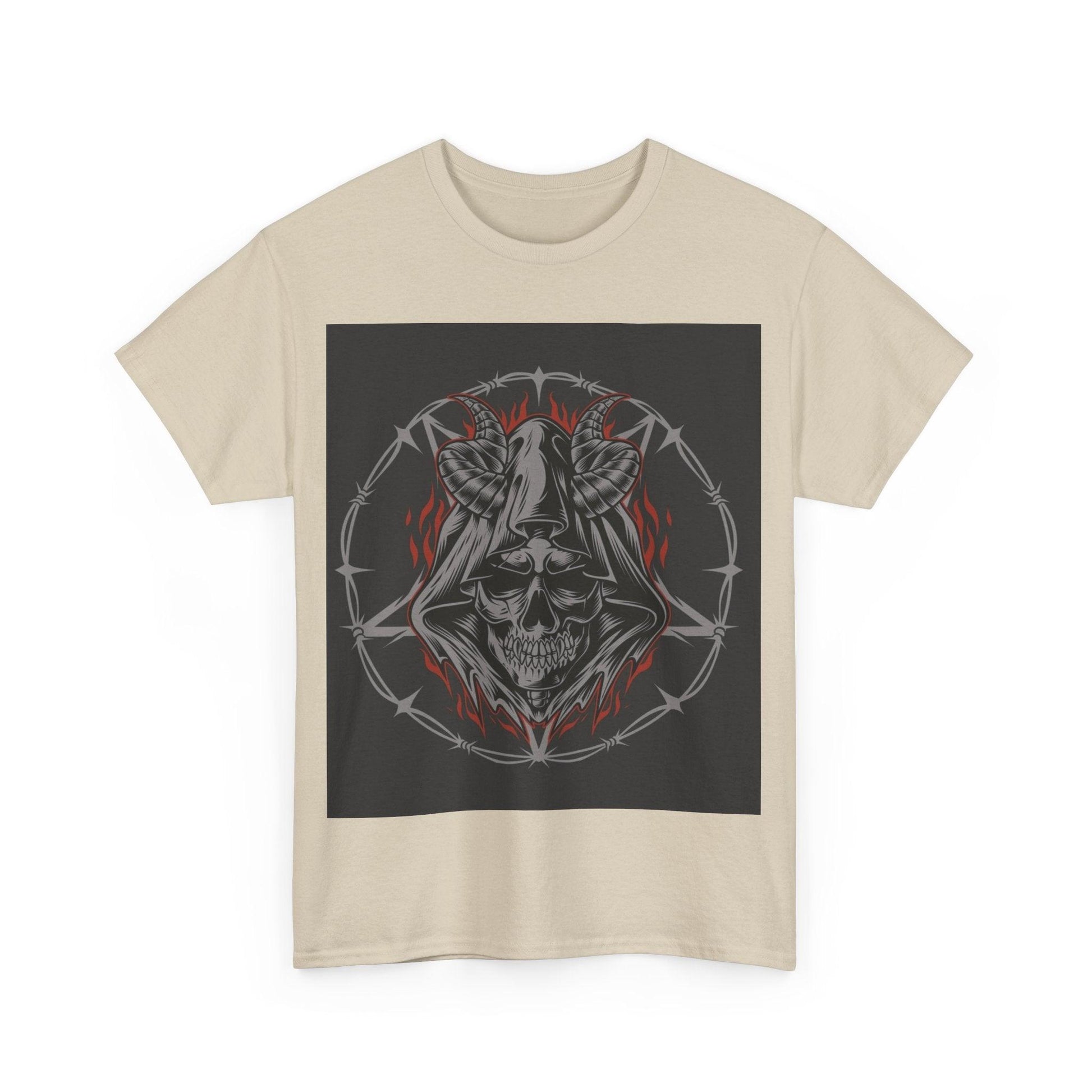 Hooded Skull Unisex Heavy Cotton Tee - Lizard Vigilante