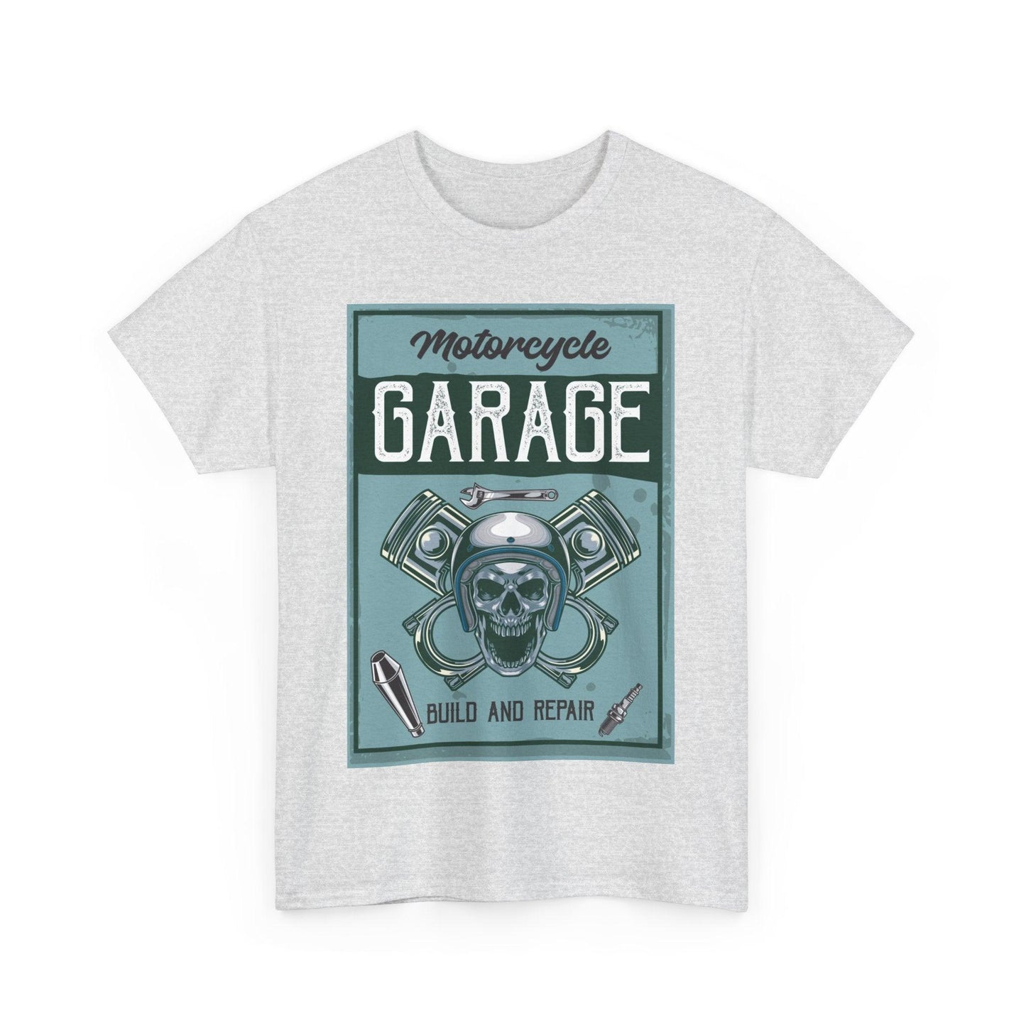 Motorcycle Garage Unisex Heavy Cotton Tee - Lizard Vigilante