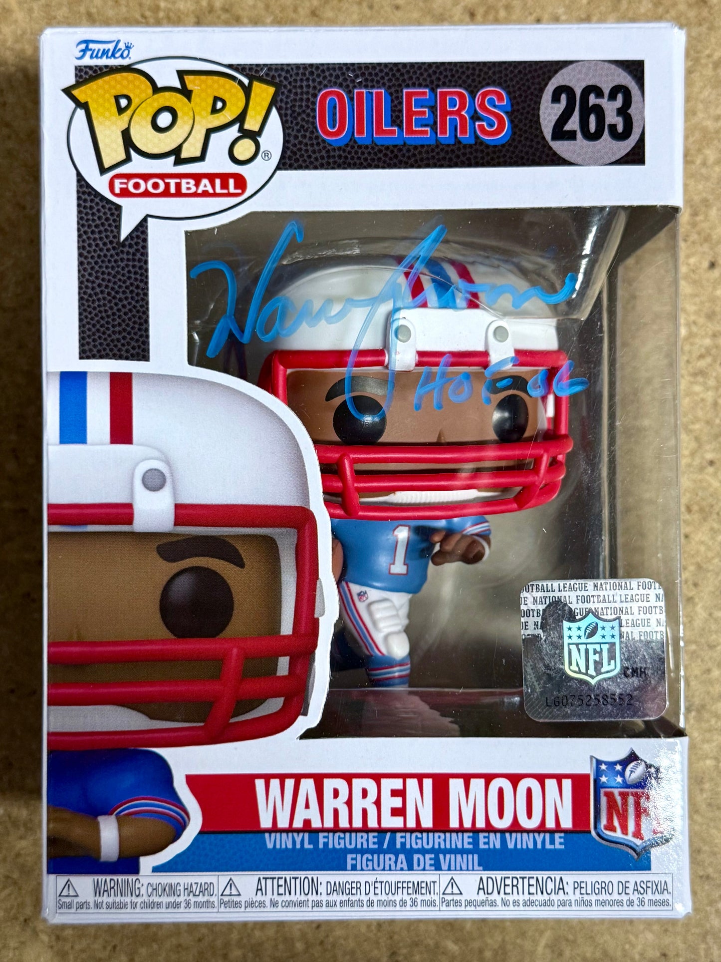 Warren Moon Signed NFL Houston Oilers Funko Pop! #263 With JSA COA