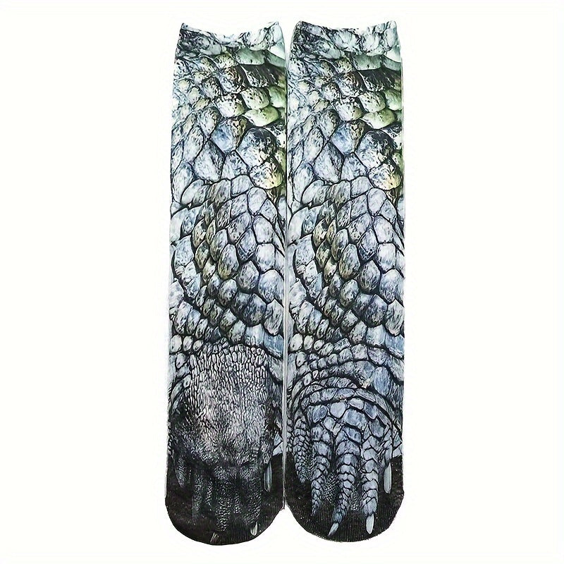 Paw-Tastic 3D Animal Print Socks – Unisex Novelty Crew Socks for Ultimate Comfort and Wild Style - Premium socks from Lizard Vigilante - Just $17.88! Shop now at Lizard Vigilante