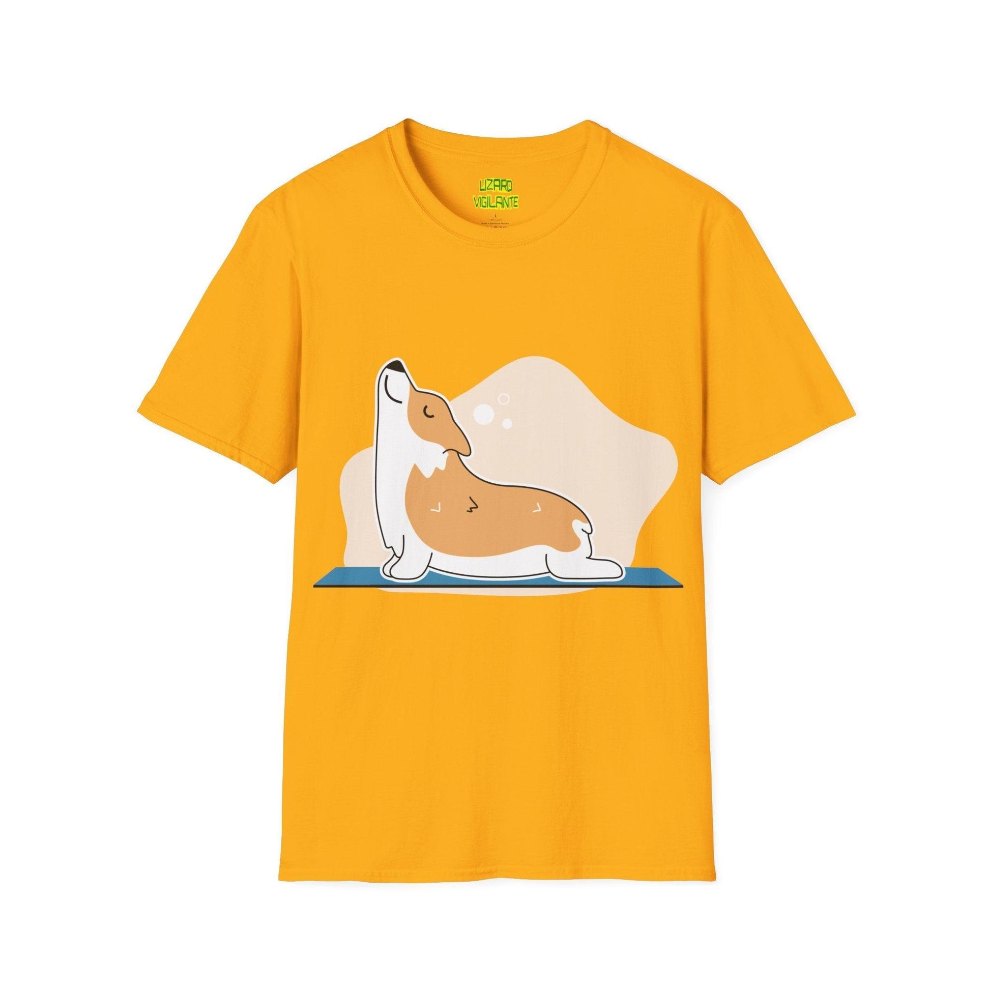 Yoga Dog Pose Unisex Softstyle T-Shirt - Lizard Vigilante