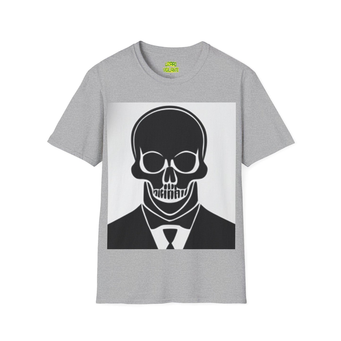 Black Tie Skull Unisex Softstyle T-Shirt - Lizard Vigilante