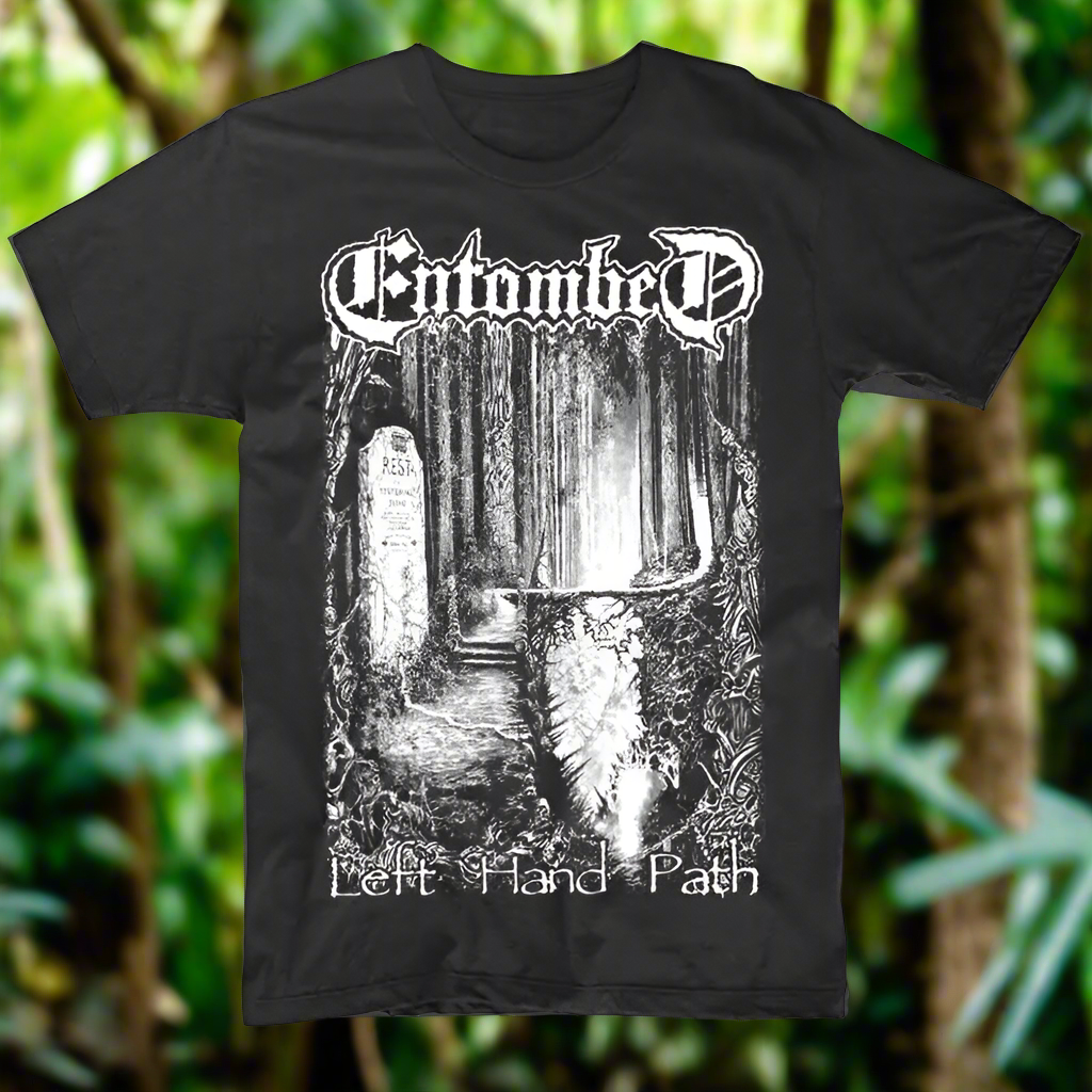 Entombed - Left Hand Path T shirt BLACK extreme metal band - Premium t-shirt from Lizard Vigilante - Just $24.39! Shop now at Lizard Vigilante