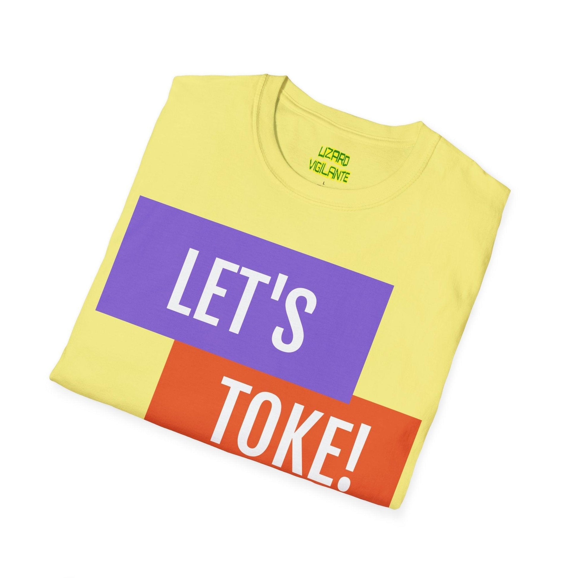 LET'S TOKE! With GreenLeaf Silo Unisex Softstyle T-Shirt / Weed Band Tee - Lizard Vigilante