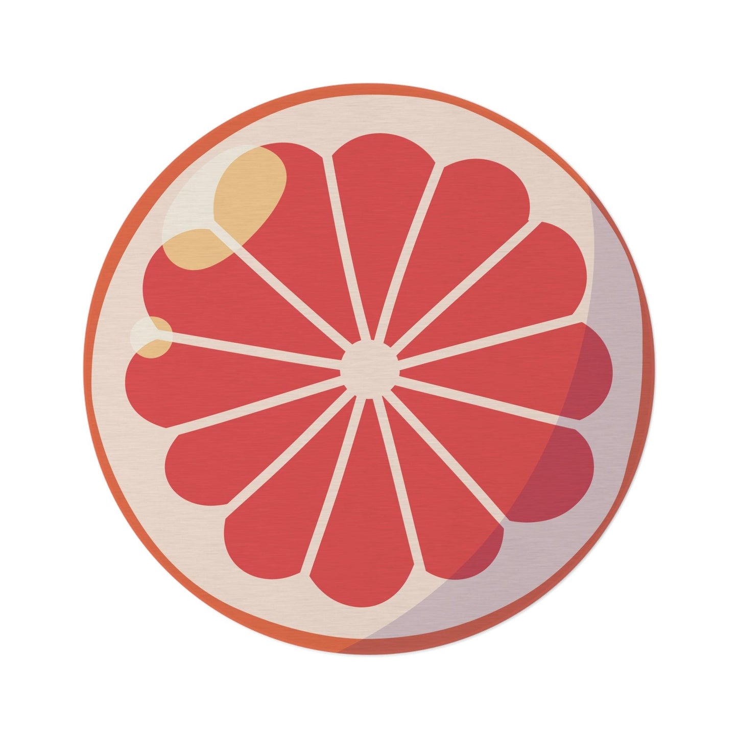 Grapefruit Sliced Round Rug - Lizard Vigilante