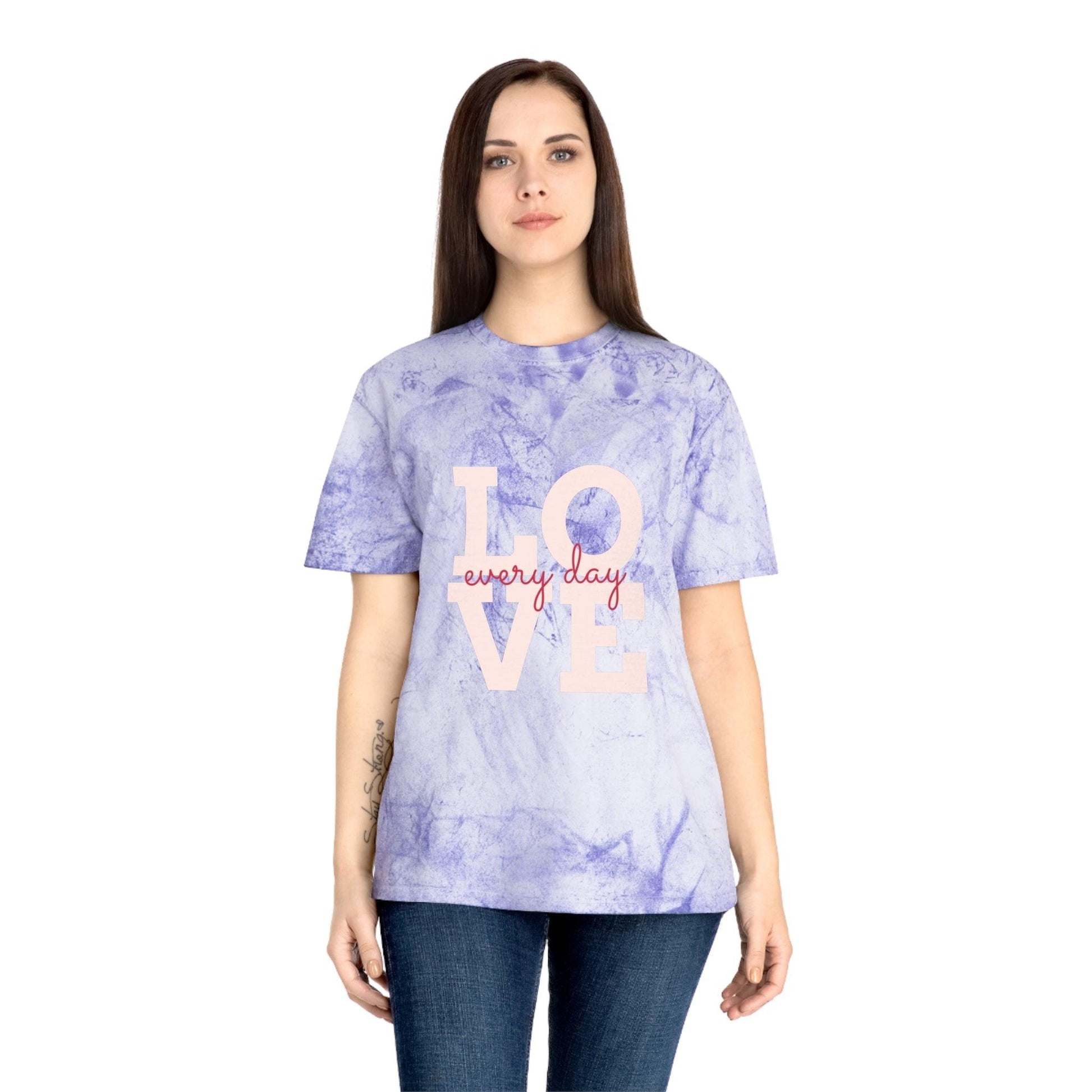 Love every day Unisex Color Blast T-Shirt Valentine’s Day Tee - Lizard Vigilante