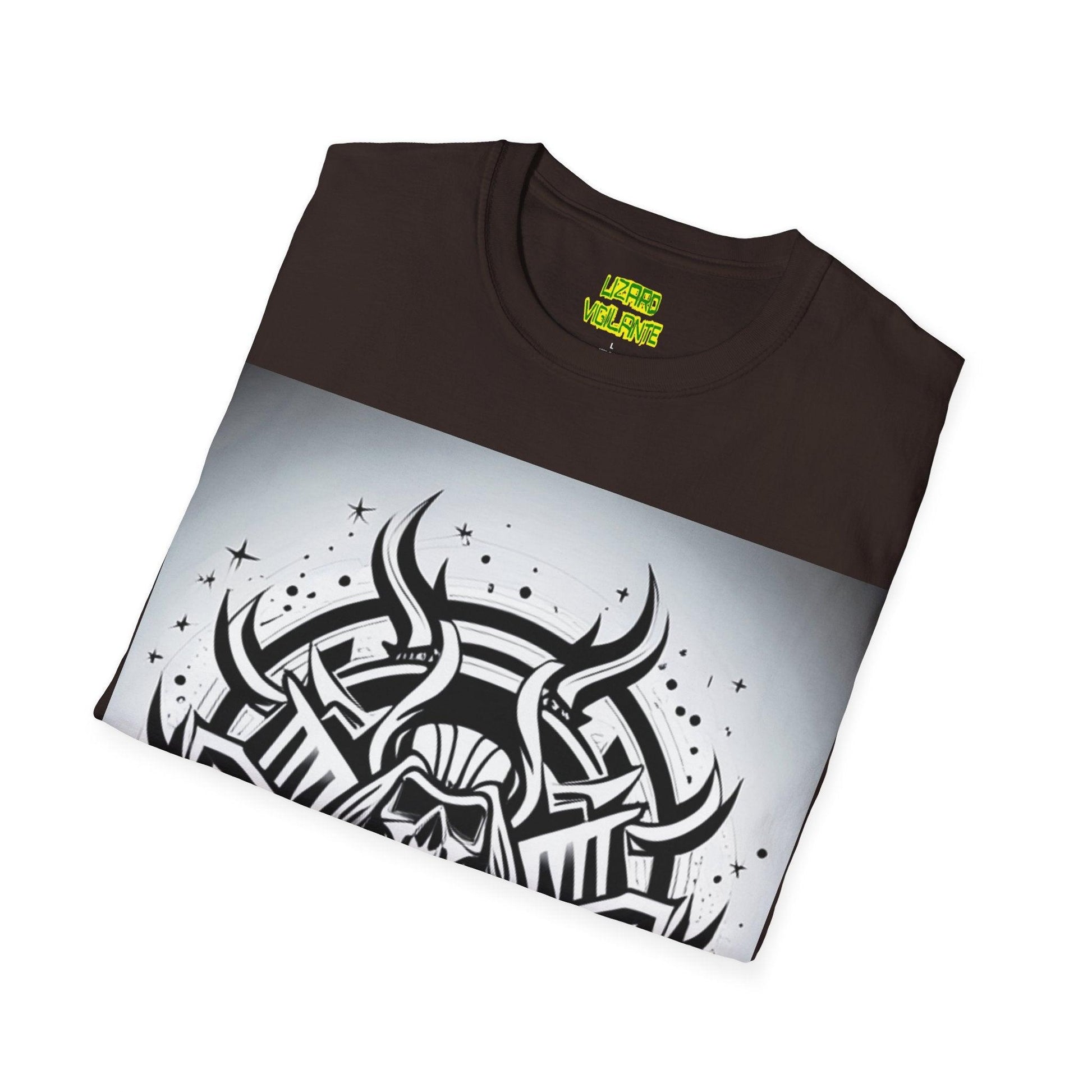 METAL Silver Unisex Softstyle T-Shirt - Lizard Vigilante