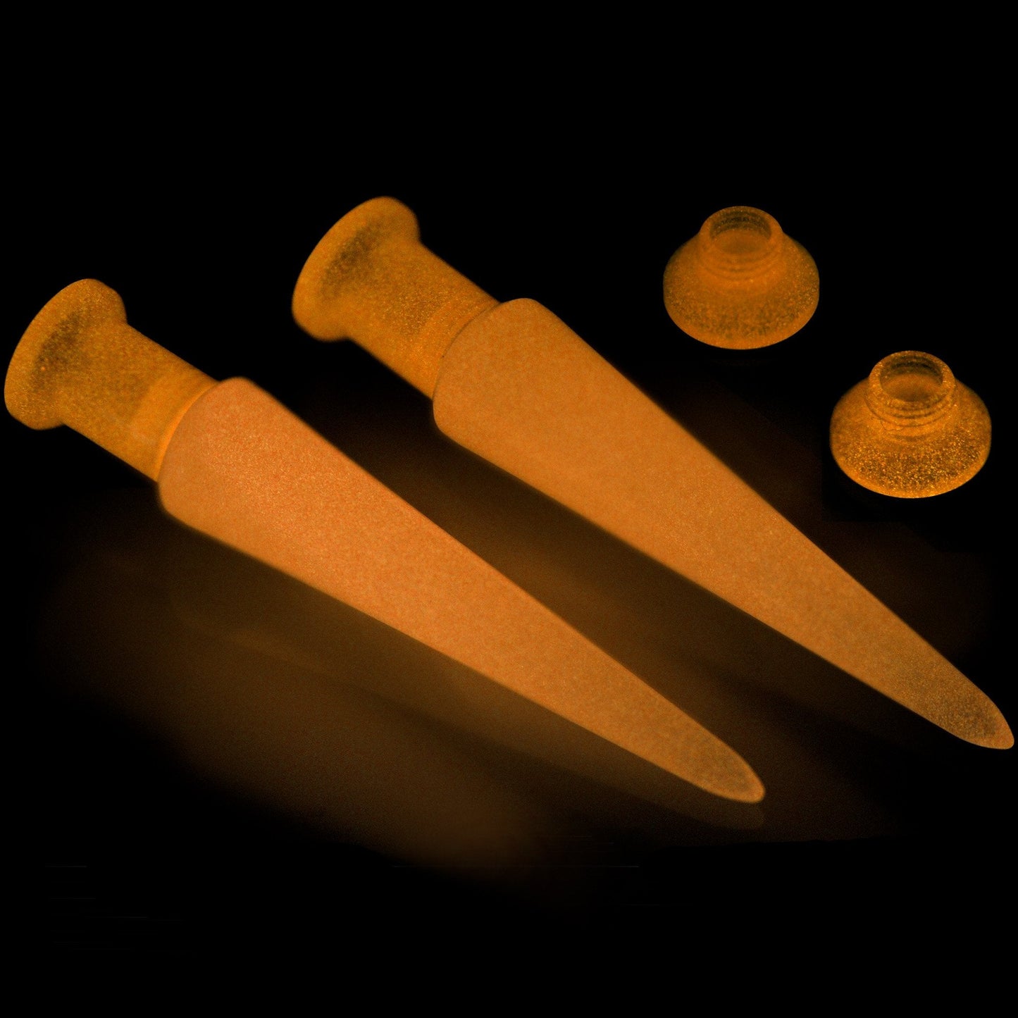 2 in 1 Pink Glow in Dark Interchangeable Screw Fit Plug and Taper Set