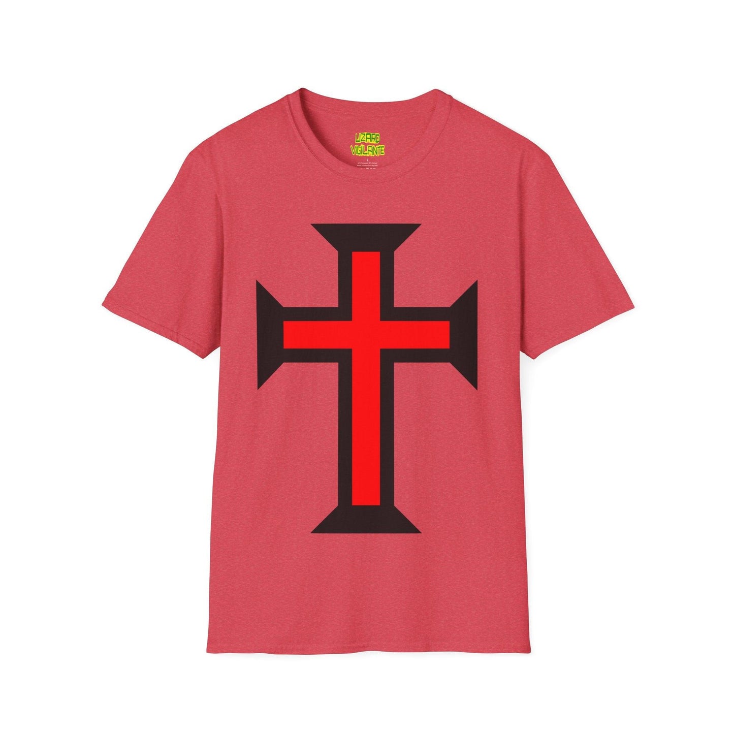 Crimson Cross Unisex Softstyle T-Shirt - Lizard Vigilante