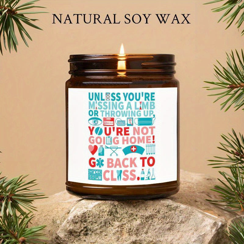 1pc Lavender Scented Candle Gift Idea, School Nurse Gifts, School Nurse Supplies, School Nurse Office Decorations Decors, School Nurse Appreciation Gifts, Gift For Women Men School Nurse, Gift Daily Funny Unique Meaningful It