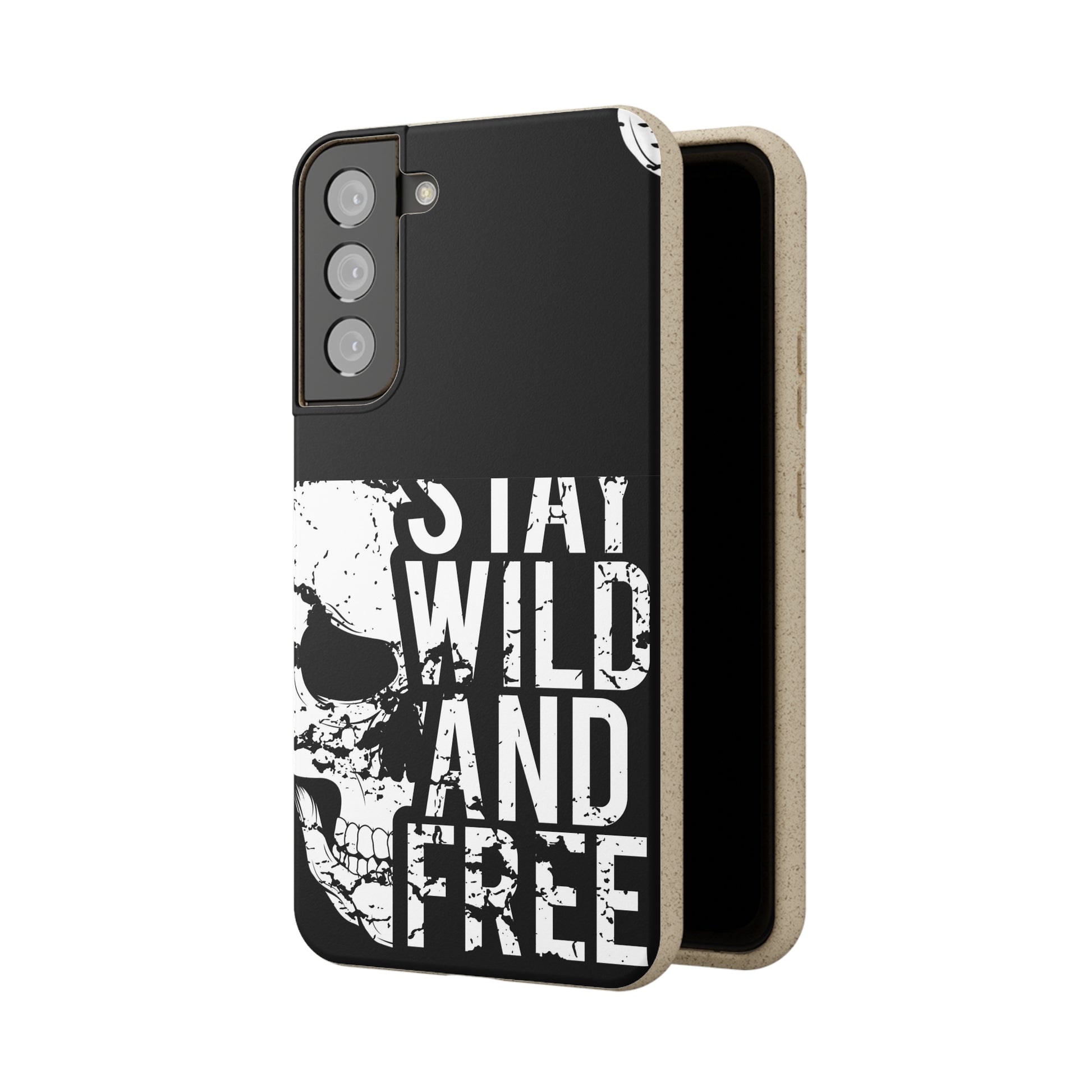 Stay Wild And Free Skull Biodegradable Cases - Lizard Vigilante