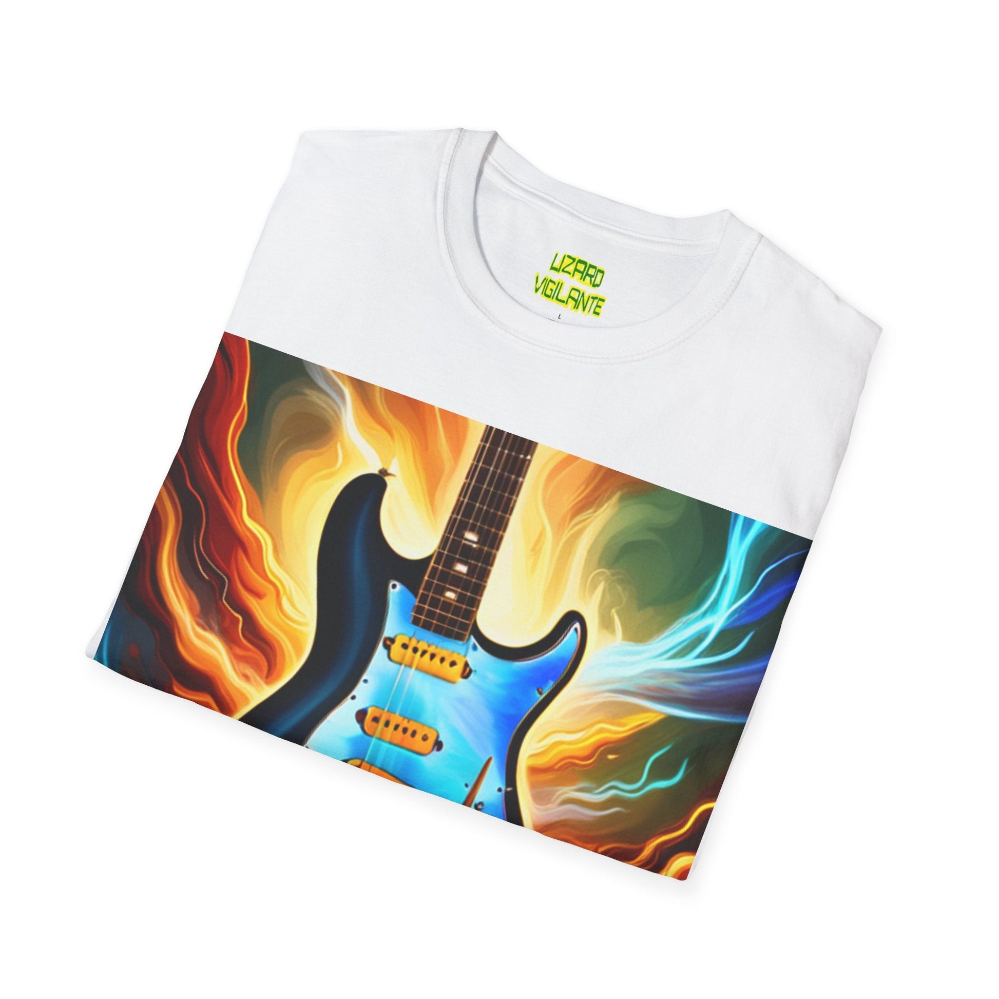 Electrical Guitar Unisex Softstyle T-Shirt - Lizard Vigilante