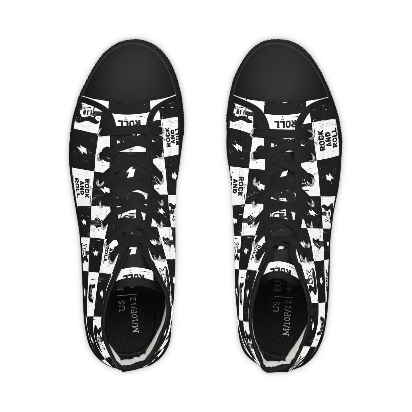 Men's Rock And Roll Squares High Top Sneakers - Lizard Vigilante