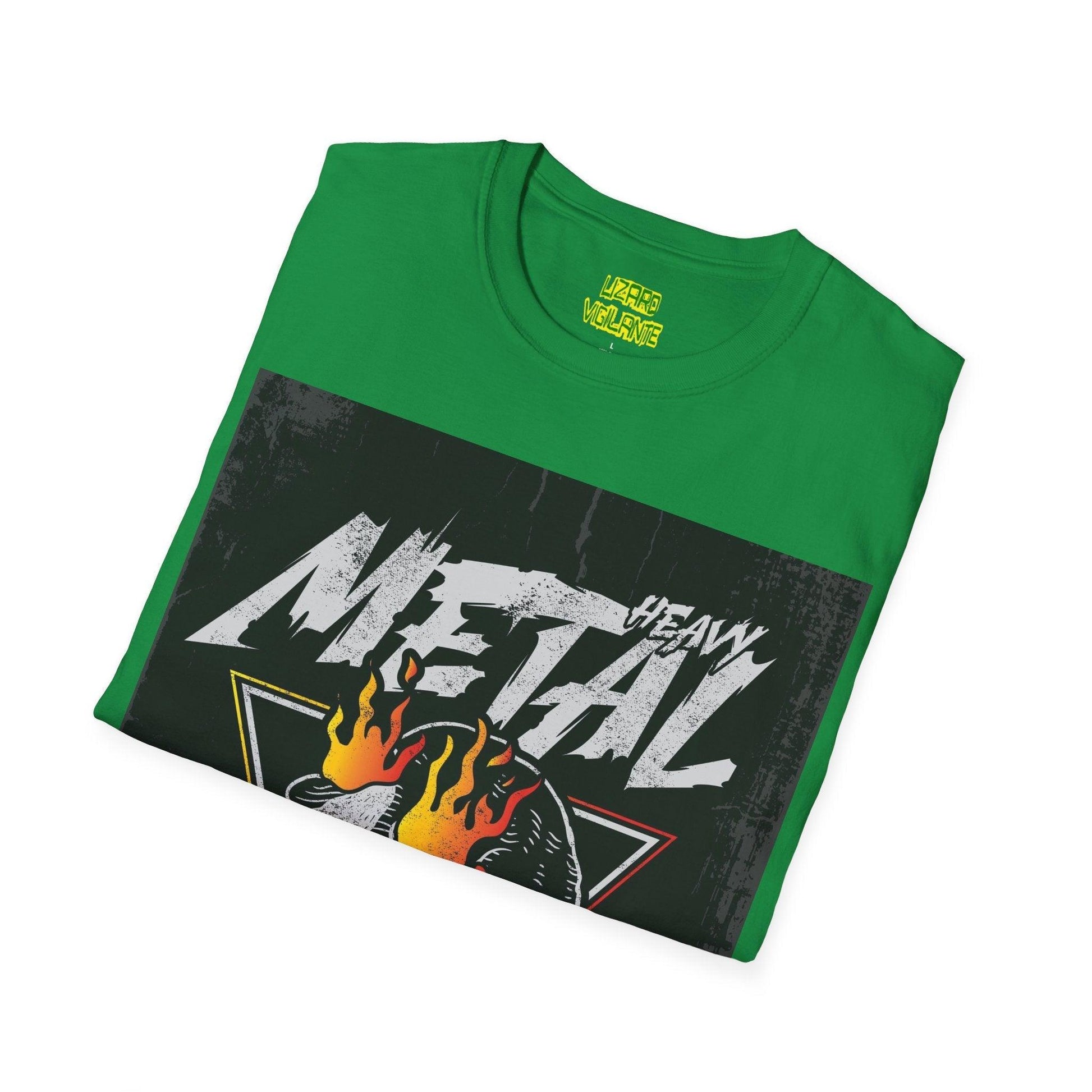 Heavy Metal Death Of Music Unisex Softstyle T-Shirt - Lizard Vigilante