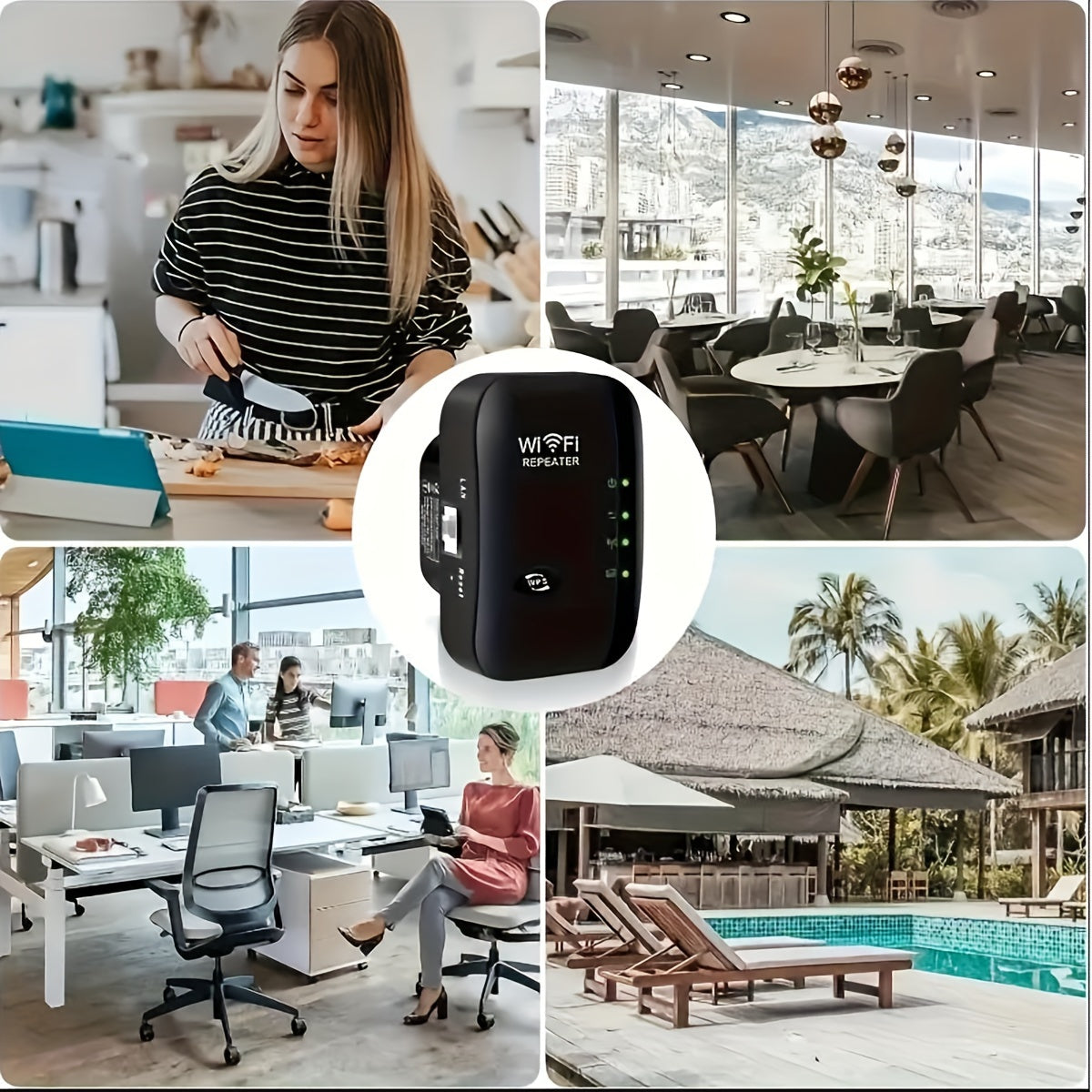 Long Range WiFi Booster Repeater - Wireless Signal Amplifier for Whole Home Coverage with Ethernet Port and Stable Internet Connection - Premium  from Lizard Vigilante - Just $11.99! Shop now at Lizard Vigilante