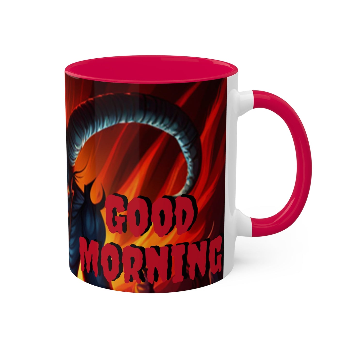 Good Morning Horny Devil Colorful Mugs, 11oz - Lizard Vigilante