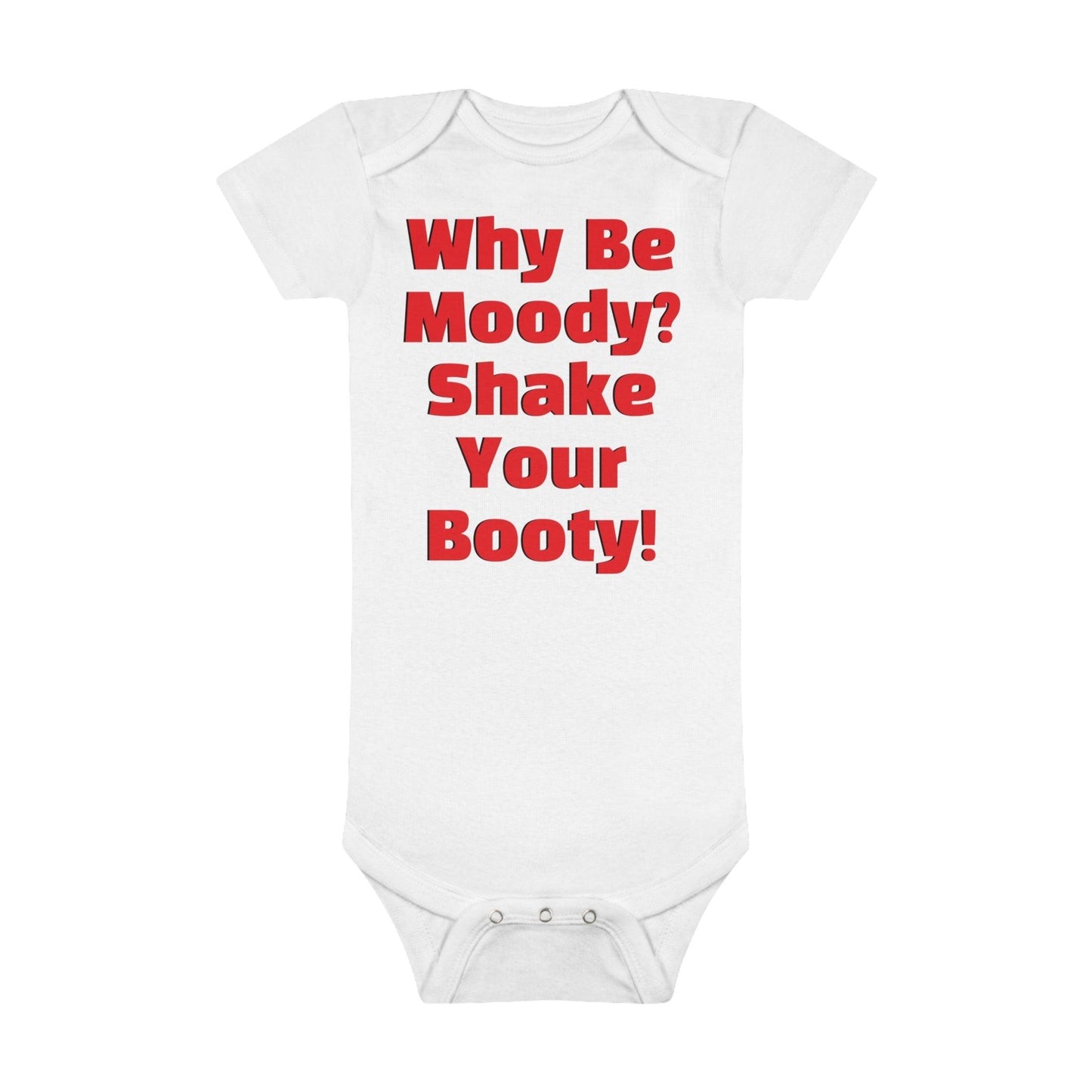 Why Be Moody? Shake Your Booty! Onesie® Organic Baby Bodysuit - Lizard Vigilante