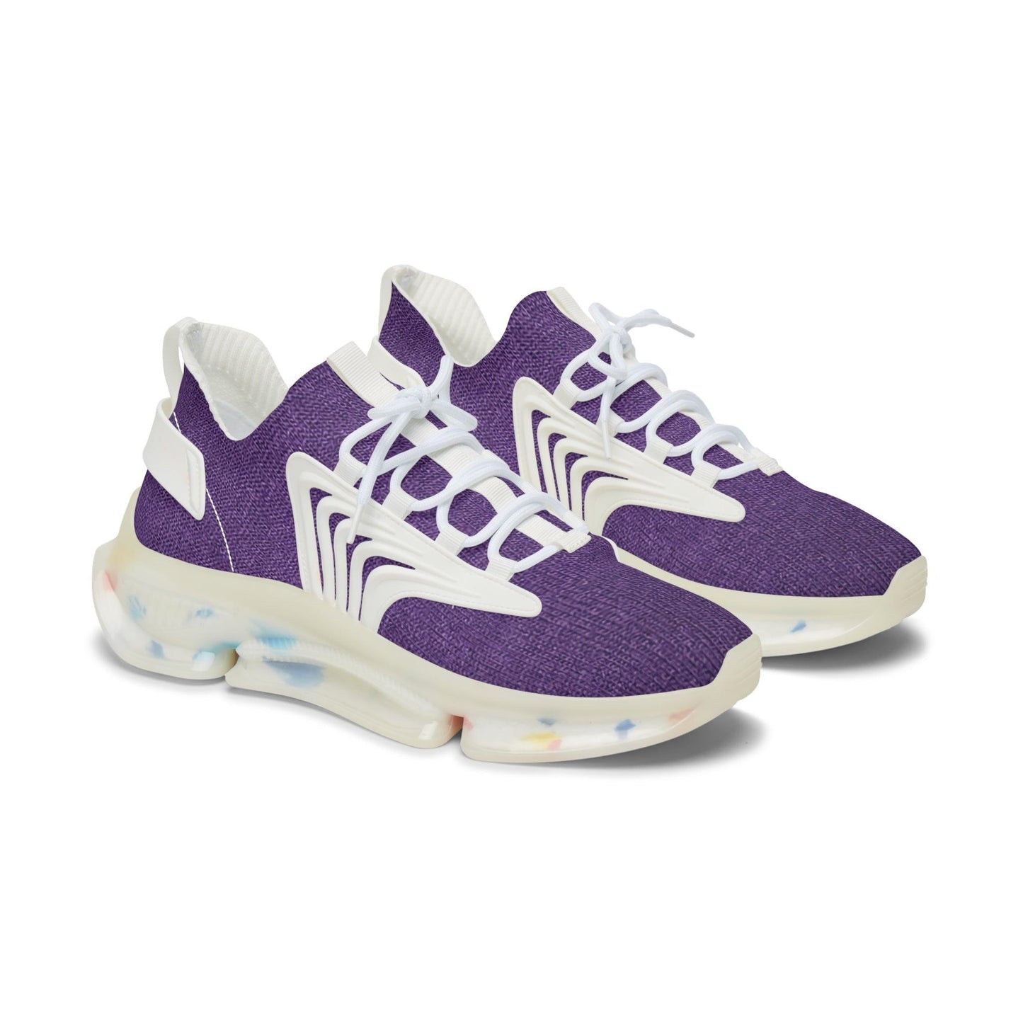 Faux Purple Silk Women's Mesh Sneakers - Lizard Vigilante