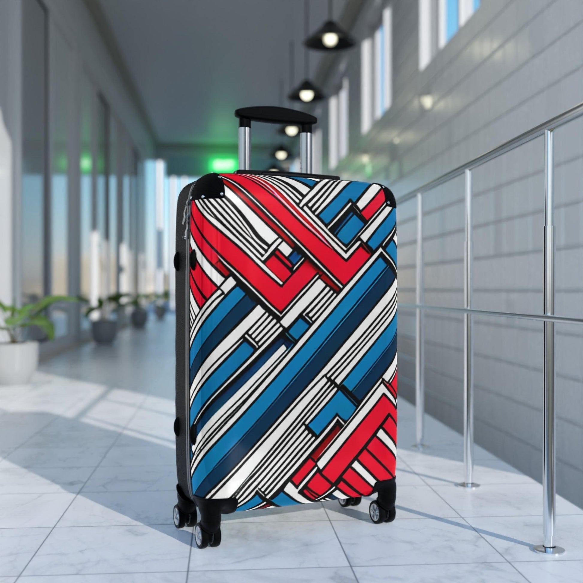 Geometric Patriot Suitcase - Lizard Vigilante