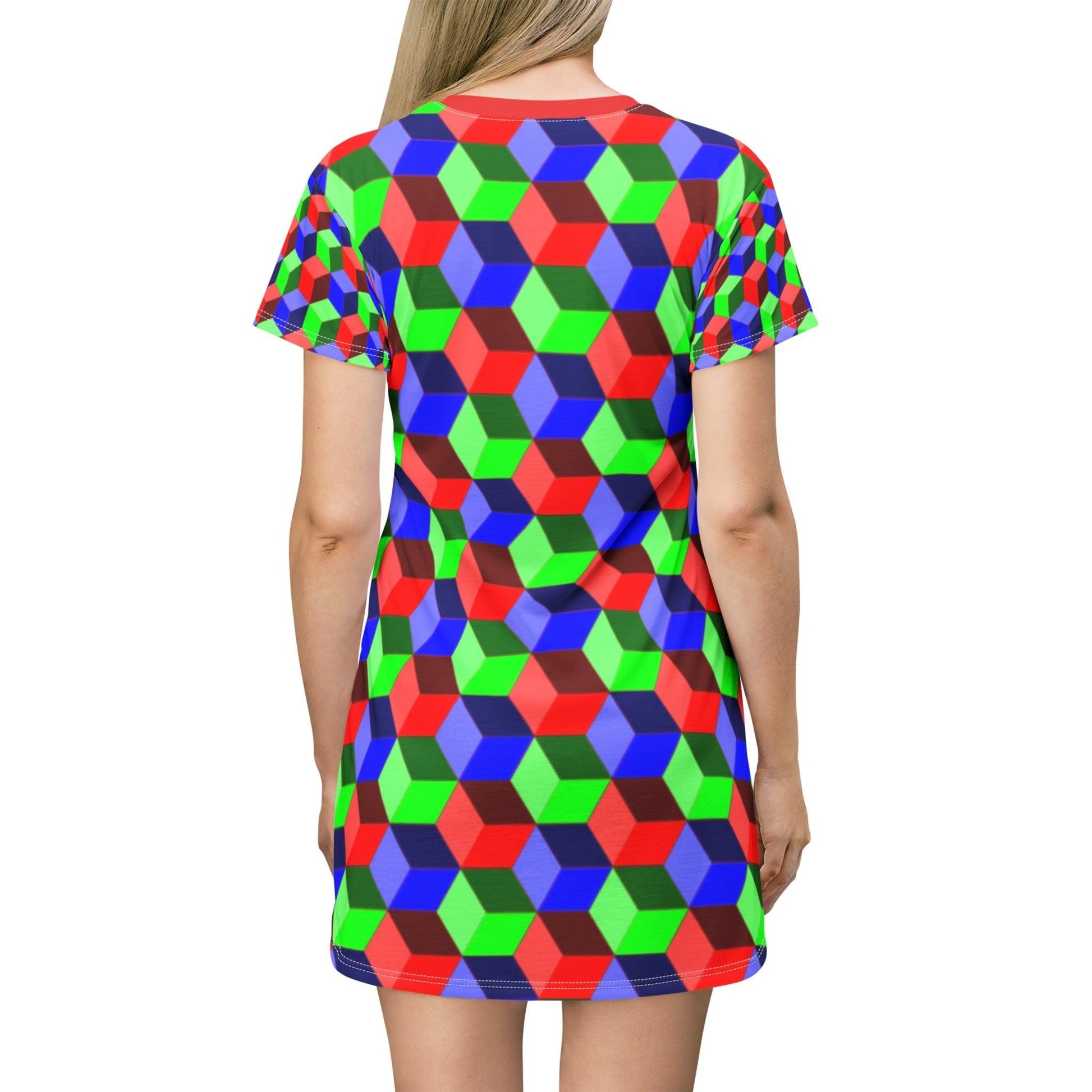 Qubed T-Shirt Dress - Lizard Vigilante