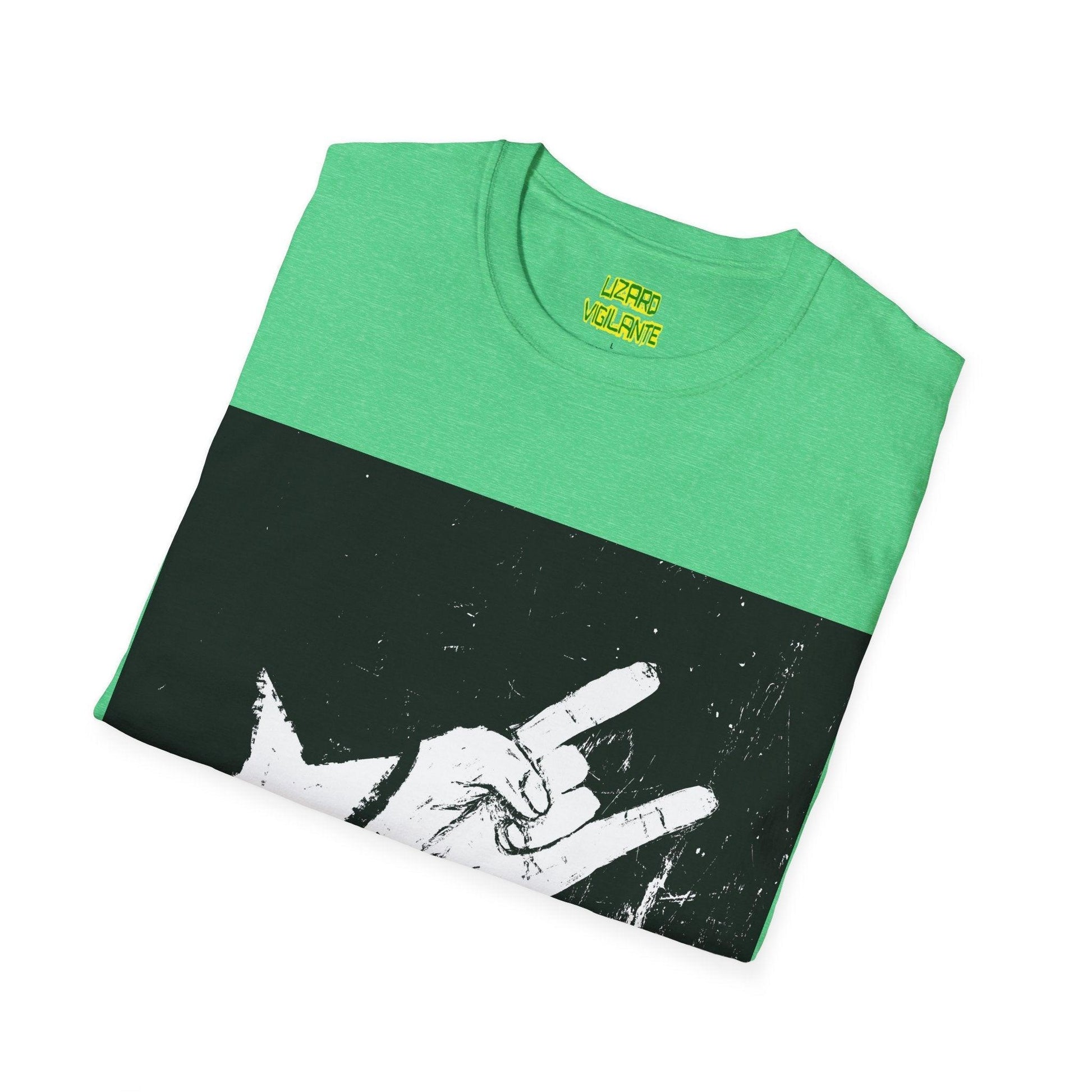 Rockstar Hand Sign Unisex Softstyle T-Shirt - Lizard Vigilante