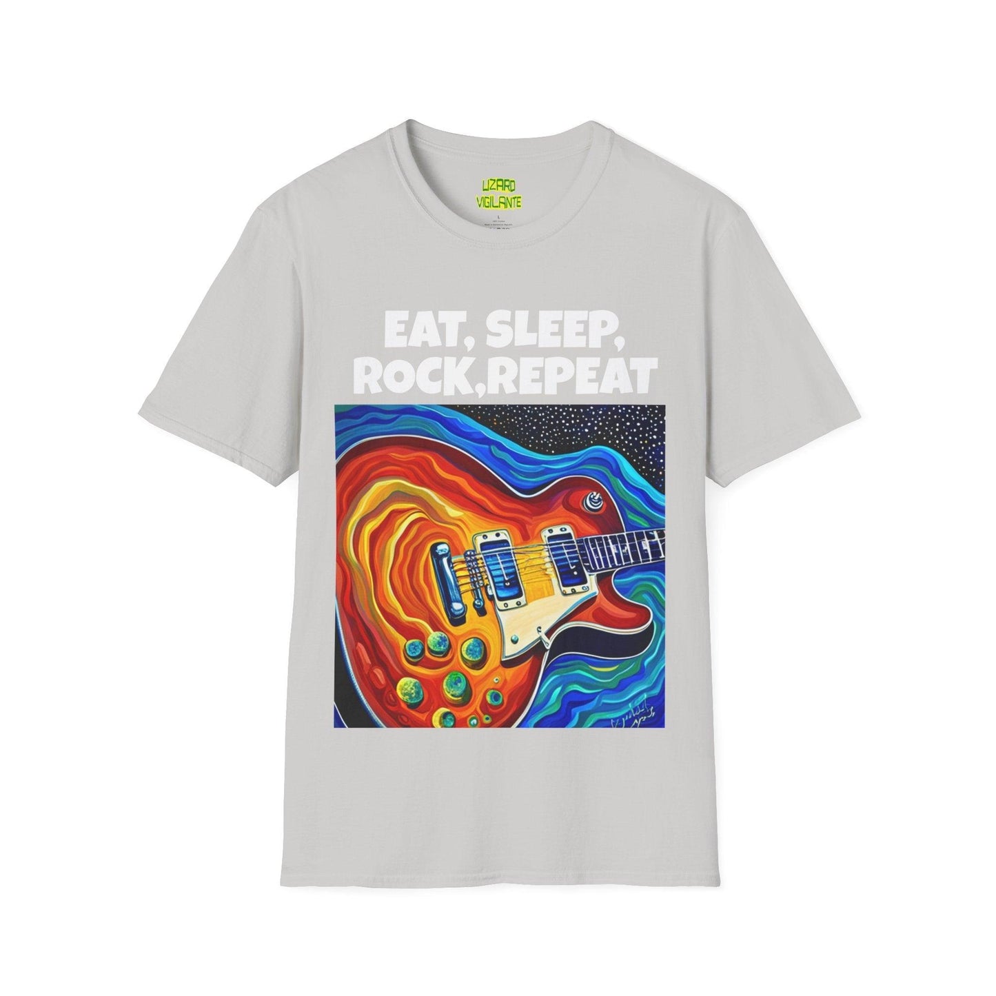 Eat, Sleep, Rock, Repeat Unisex Softstyle T-Shirt - Lizard Vigilante