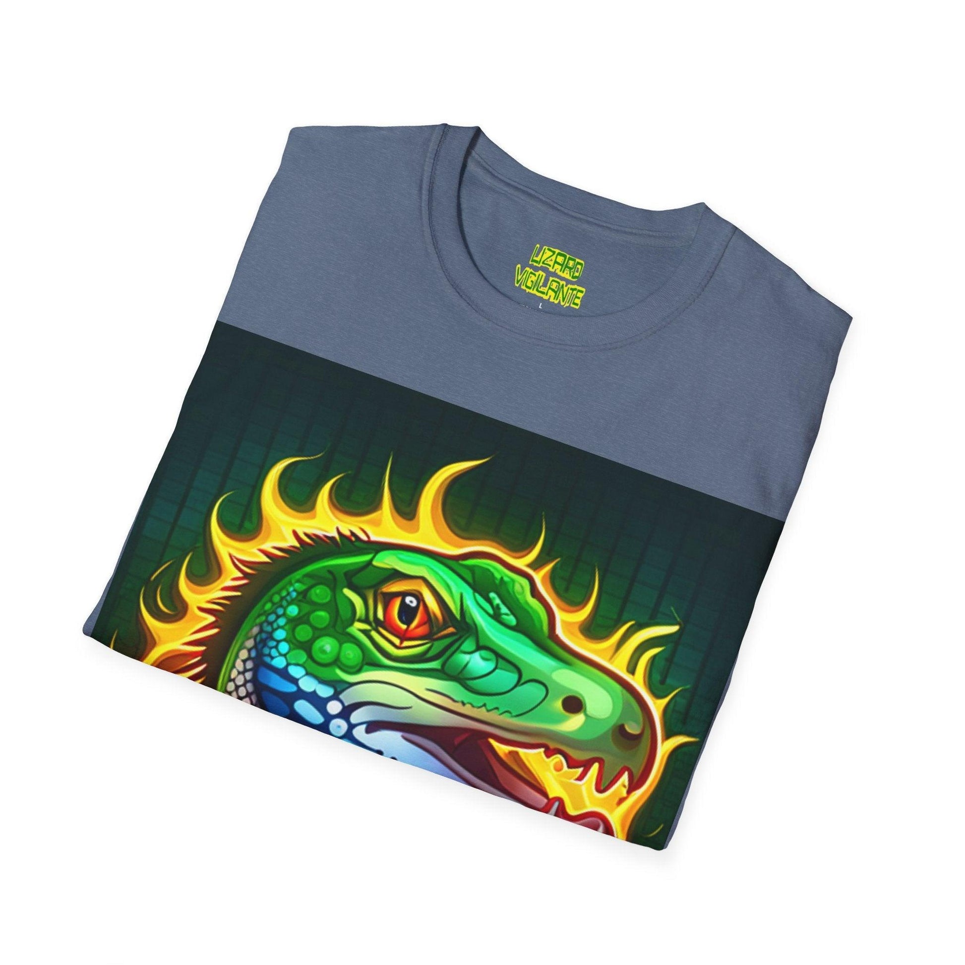 Fire Lizard Unisex Softstyle T-Shirt - Lizard Vigilante