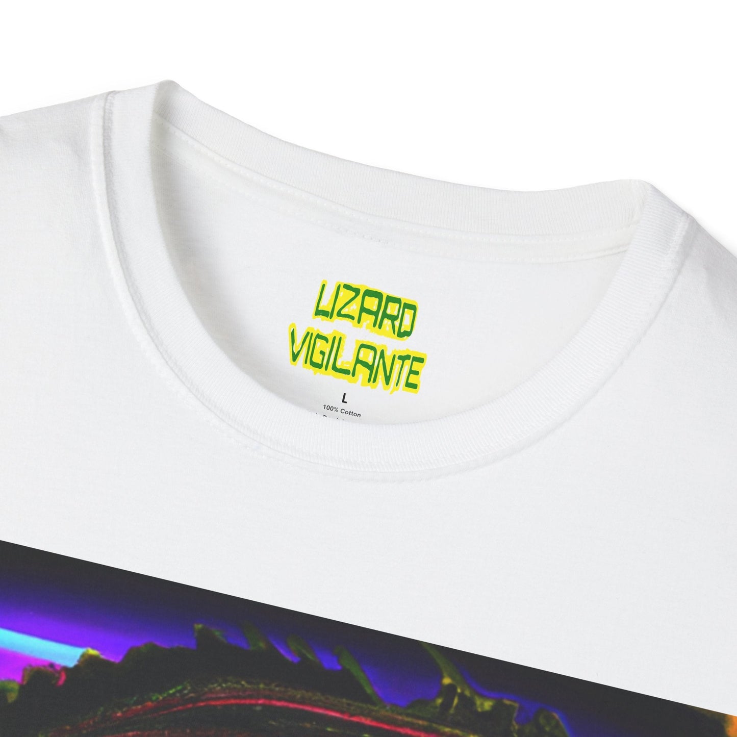 Lizard Vigilante Shock Unisex Softstyle T-Shirt - Lizard Vigilante