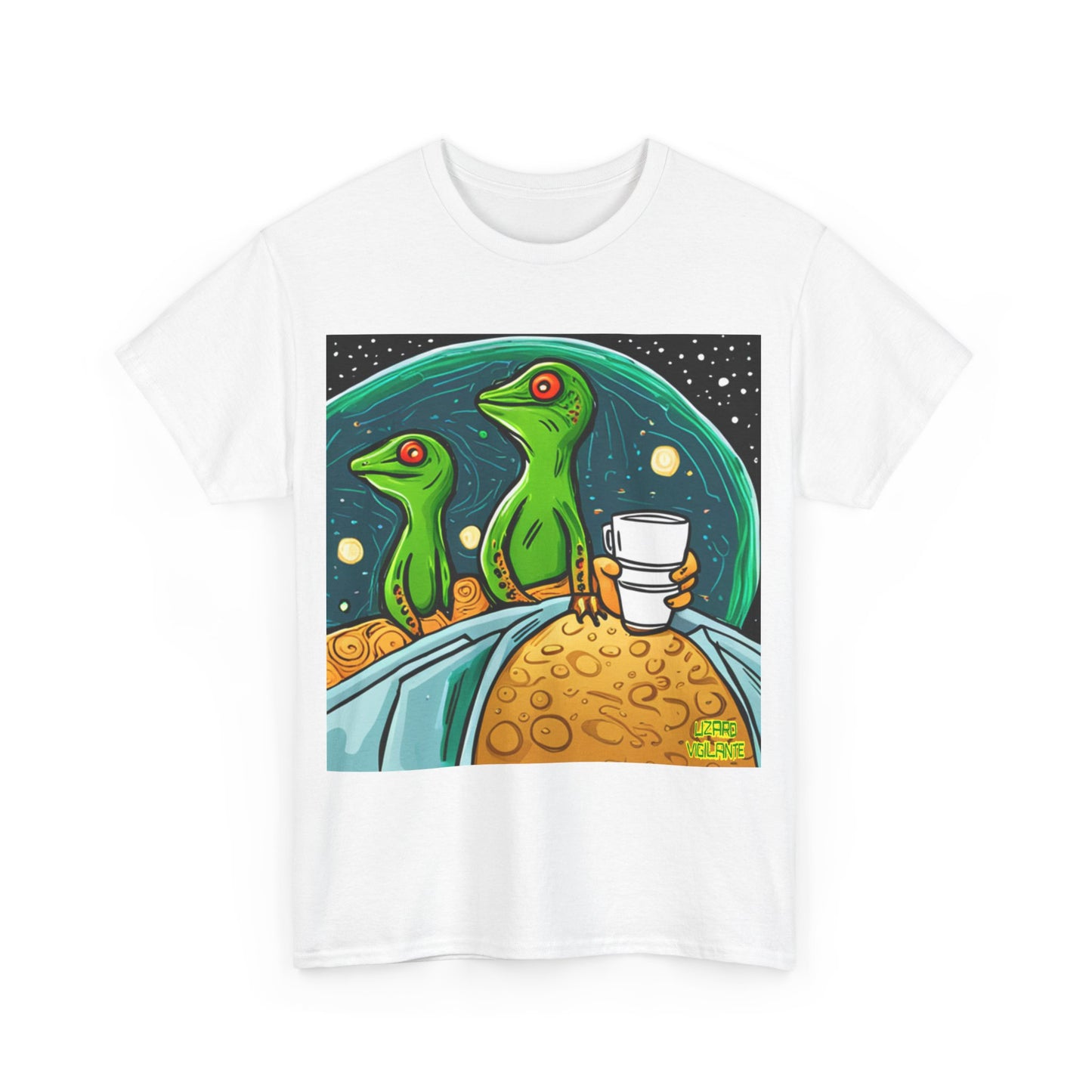 Lizard Vigilante Premium Coffee SideEye Unisex Heavy Cotton Tee - Lizard Vigilante