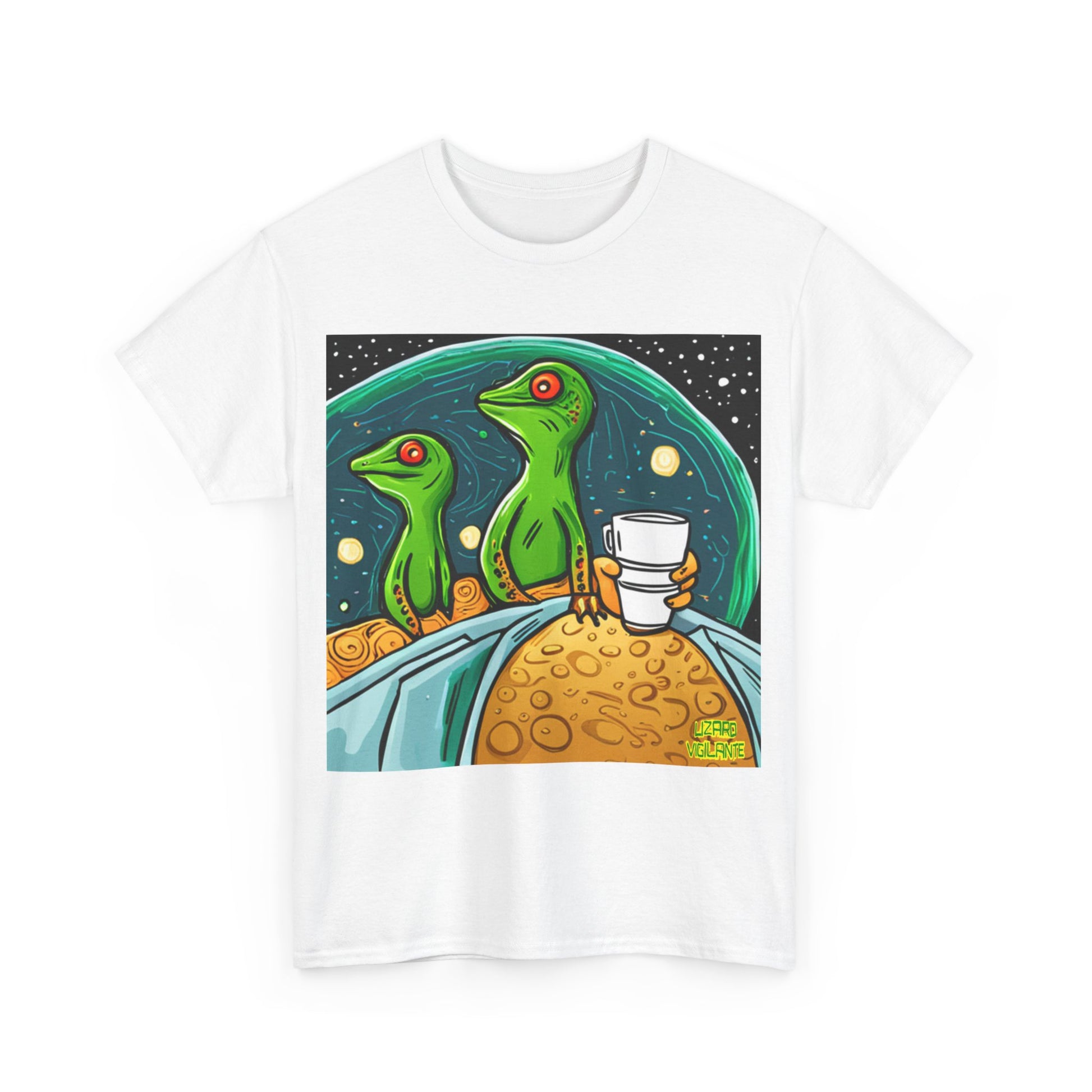 Lizard Vigilante Premium Coffee SideEye Unisex Heavy Cotton Tee - Lizard Vigilante