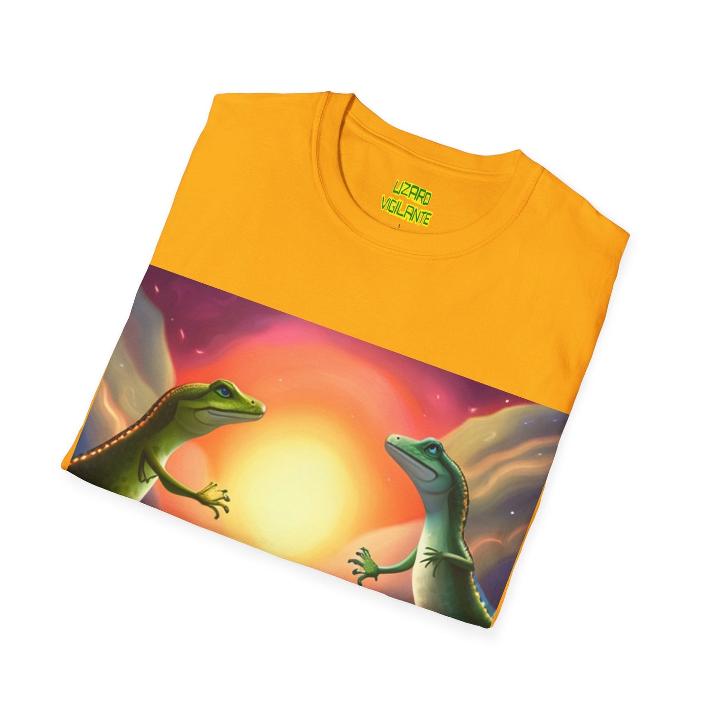 Valentine’s Day Lizard Vigilante Love Unisex Softstyle T-Shirt - Lizard Vigilante