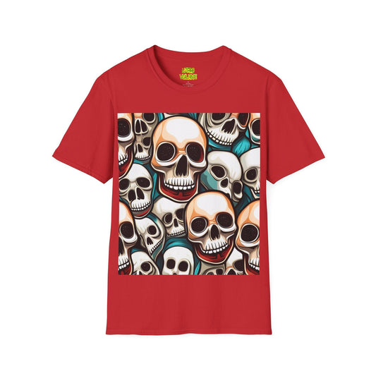 Shiny Happy Skulls Unisex Softstyle T-Shirt - Lizard Vigilante