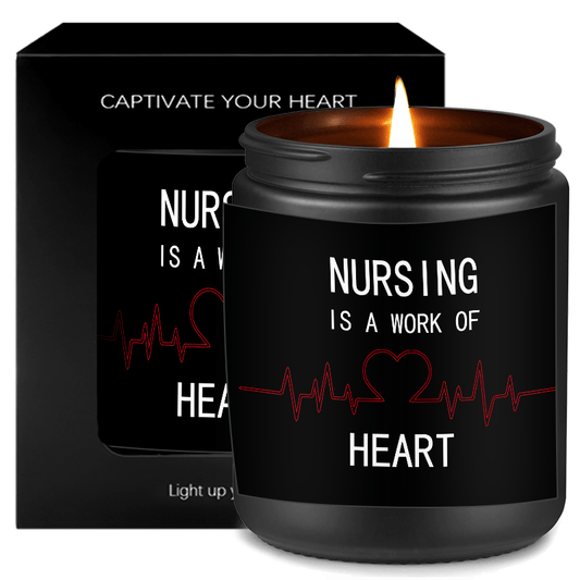 Lavender Scented Candle 5.3oz - Perfect Appreciation Gift for Nurses, Nursing Students, and Paramedics on Nurses' Day, Birthday, Graduation, or Thanksgiving - Unique and Meaningful Present, Women Men, Labor And Delivery, Nurs