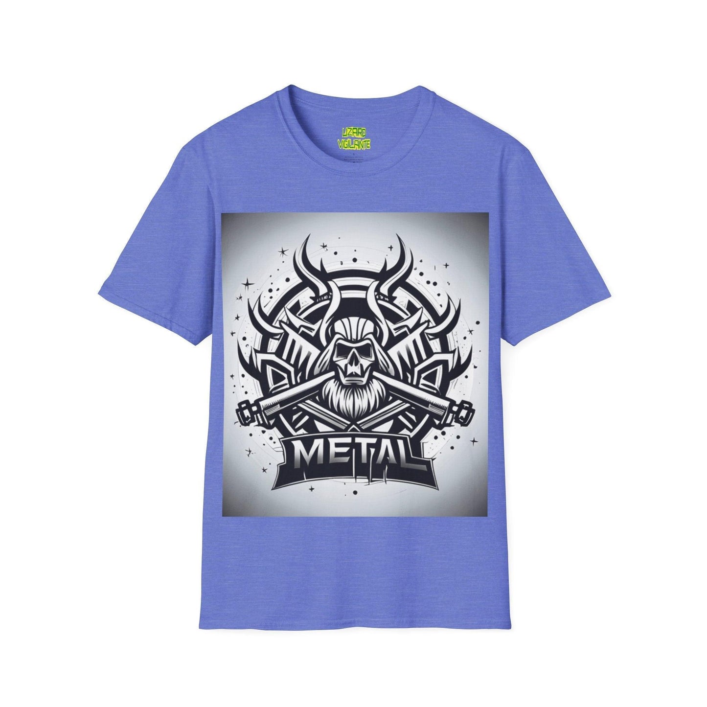 METAL Silver Unisex Softstyle T-Shirt - Lizard Vigilante